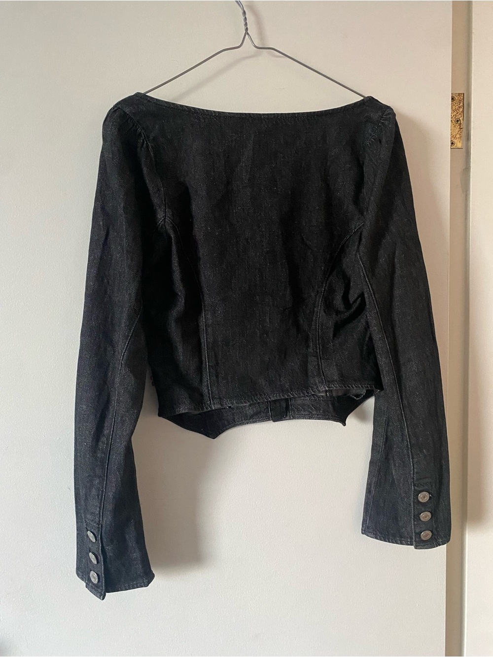 Levi’s Denim Long Sleeve Corset Top - Picture 4 of 7